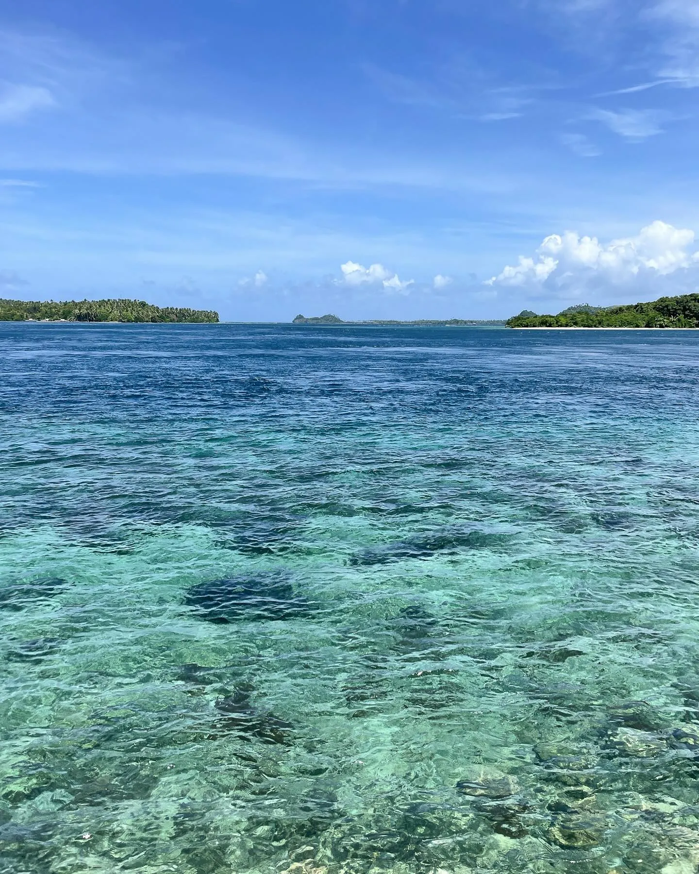 Clear blue ocean waters in Sorsogon, Philippines